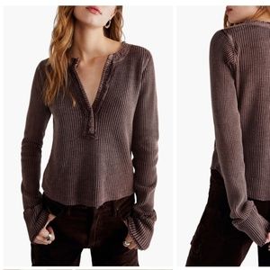 Free People FP ONE Colt Thermal Purple XS Extra Small Longsleeve